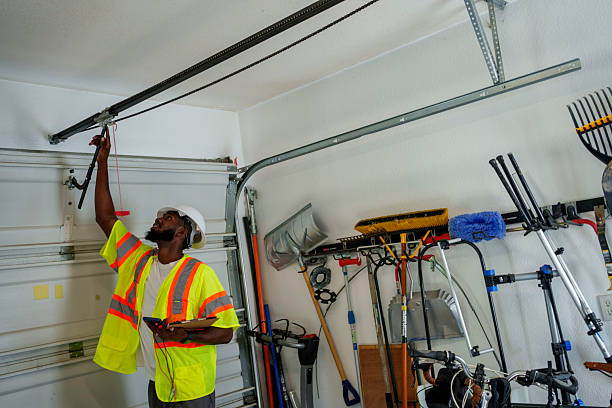 Professional Garage Door Panel Replacement technician working in Millington, NJ